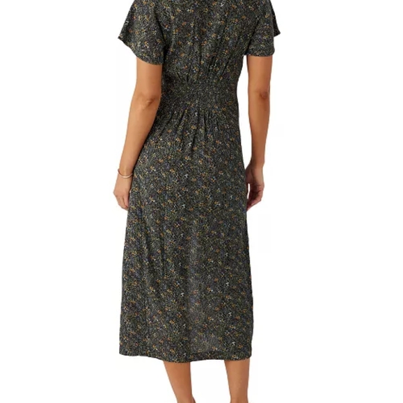 NWT Rayney Ava Ditsy Button Front Midi Dress Large Junior - Picture 3 of 5